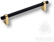Ручка рейлинг модерн, глянцевое золото/чёрный 160 мм 8951 0160 GL-AL6 фото, цена 1 420 руб.