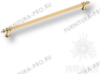 Ручка рейлинг модерн, ребристая, глянцевое золото 320 мм 1670-60-320-053 фото, цена 1 450 руб.