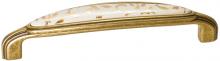 Ручка-скоба 128мм, отделка бронза античная "Флоренция" + керамика M55X.01.D5.MD1G фото, цена 990 руб.