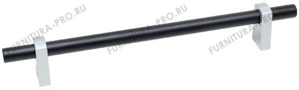 Ручка-скоба 160мм, отделка черный + хром матовый 8.1150.0160.42-0252 фото, цена 1 150 руб.