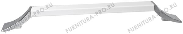 Ручка-скоба 192мм, отделка хром глянец + белый матовый 8.1093.0192.40-70 фото, цена 1 090 руб.