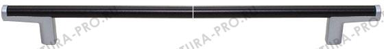 Ручка-скоба 320мм, отделка хром матовый лакированный + венге 8.1121.0320.42-1894 фото, цена 745 руб.