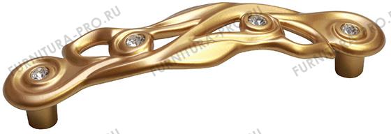 Ручка-скоба 96мм, отделка золото матовое "Милан" + горный хрусталь WMN.724X.096.MKRR8 фото, цена 920 руб.