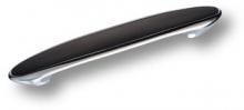 Ручка скоба, глянцевый хром с черной вставкой 160 мм 244160MP02 фото, цена 965 руб.