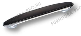 Ручка скоба, глянцевый хром с черной вставкой 160 мм 244160MP02 фото, цена 965 руб.