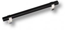 Ручка скоба, глянцевый хром с чёрной вставкой 160 мм 765-160-Chrome-Black фото, цена 1 115 руб.