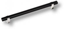 Ручка скоба, глянцевый хром с чёрной вставкой 192 мм 765-192-Chrome-Black фото, цена 1 170 руб.