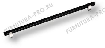 Ручка скоба, глянцевый хром с чёрной вставкой 320 мм 765-320-Chrome-Black фото, цена 1 400 руб.