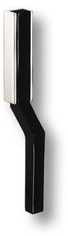 Ручка скоба, глянцевый хром с чёрной вставкой 64 мм 775-64-Chrome-Black фото, цена 830 руб.