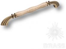 Ручка скоба керамика с металлом, орнамент/старая бронза 192 мм 1905-40-192-L BROWN фото, цена 1 895 руб.