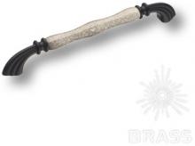 Ручка скоба керамика с металлом, паутинка/чёрный 192 мм 1905-85-192-L GREY фото, цена 1 895 руб.