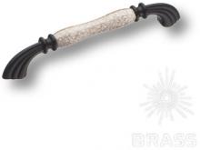 Ручка скоба керамика с металлом, паутника/чёрный 160 мм 1905-85-160-L GREY фото, цена 1 745 руб.