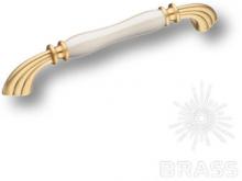 Ручка скоба керамика с металлом, перламутровый/матовое золото 160 мм 1905-61-160-L PEARL фото, цена 1 745 руб.