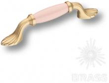 Ручка скоба керамика с металлом, розовый/матовое золото 96 мм 1640-61-96-PINK фото, цена 1 015 руб.