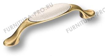 Ручка скоба керамика с серой "паутинкой", бронза 96 мм 2045-40-096-08 фото, цена 835 руб.