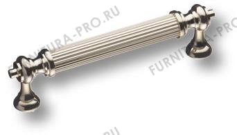 Ручка скоба латунь, глянцевый никель 96 мм 2512-016-96 фото, цена 3 960 руб.