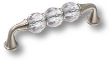 Ручка скоба, латунь с кристаллами, никель 96 мм 2537-006-96 фото, цена 4 125 руб.