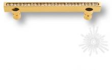 Ручка скоба, латунь с кристаллами Swarovski , глянцевое золото 2575-003-96 фото, цена 4 130 руб.