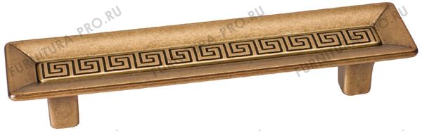 Ручка-скоба "Ника" 96мм, отделка бронза античная красная 25.621.0096.23 фото, цена 615 руб.