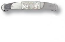 Ручка скоба с кристаллами Swarovski эксклюзивная коллекция, глянцевый хром 64 мм 15.129.64.SWA.07 фото, цена 1 520 руб.