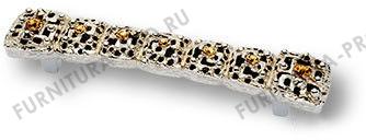 Ручка скоба с кристаллами Swarovski, глянцевое серебро 19.128.MO07 фото, цена 6 370 руб.