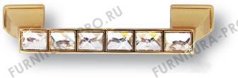 Ручка скоба с кристаллами Swarovski, глянцевое золото 24K 15.139.96.SWA.19 фото, цена 3 455 руб.