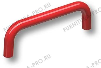 Ручка скоба, цвет красный глянцевый 96 мм 627RJ фото, цена 200 руб.