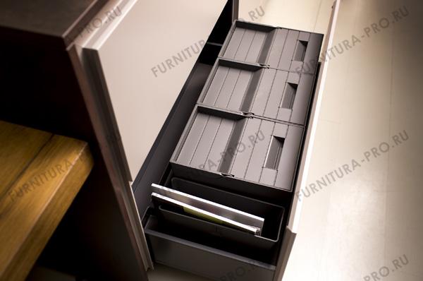 Система хранения в базу 900 (2 ведра + 2 контейнера), отделка орион серый 6.1046.N4000000 фото, цена 13 220 руб.