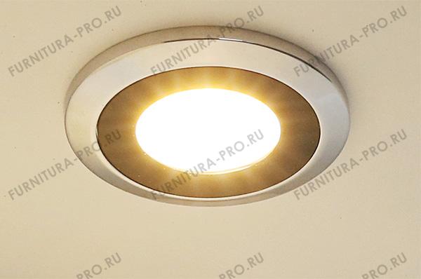 Светильник LED Abisso, 3W/350мА, 3000K, отделка хром глянец/черный HW.004.020 фото, цена 840 руб.