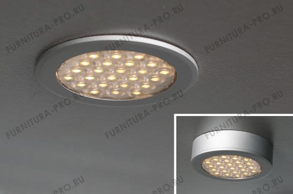 Светильник LED Round Ring, 1.5W, 6000K, отделка алюминий HW.004.008 фото, цена 1 340 руб.
