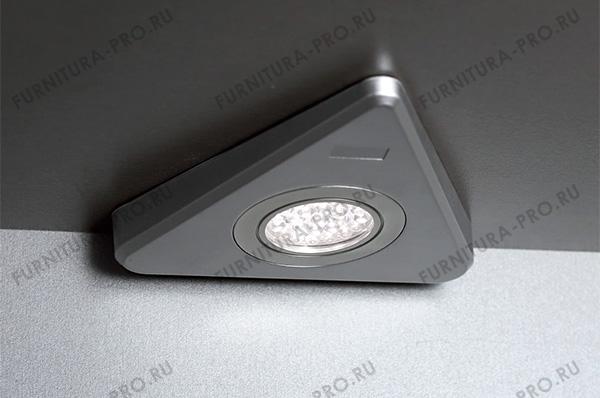Светильник LED Triangolo, 1.65W, 5000K, отделка под алюминий HW.001.005 фото, цена 630 руб.